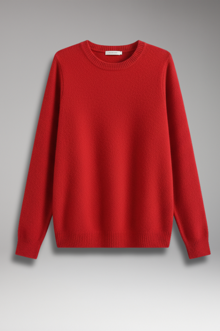 Women's Round Neck Sweater Plain - Vonnera