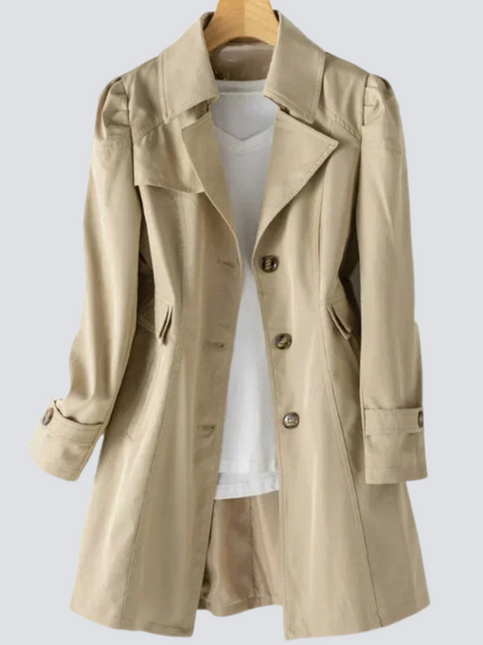 Women's Trench Coat Waterproof Classic Tan - Vonnera