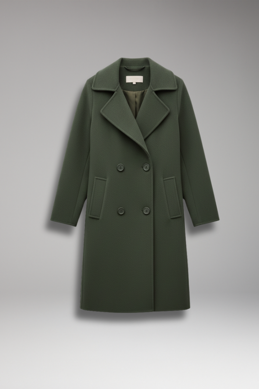 Women's Trench Coat Notched Lapel Button Front - Vonnera