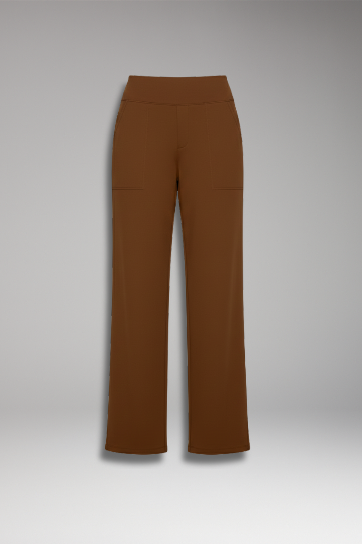 Women's High Waist Trousers with Side Pockets - Vonnera