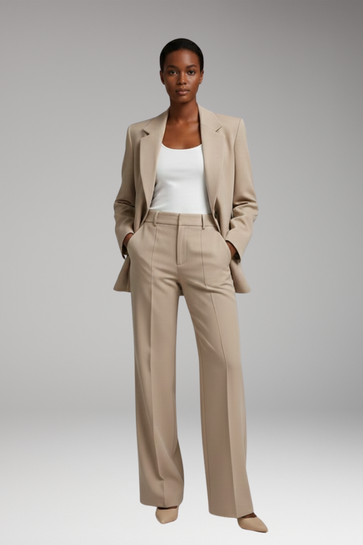 Women's Blazer Suit Straight Leg Pants