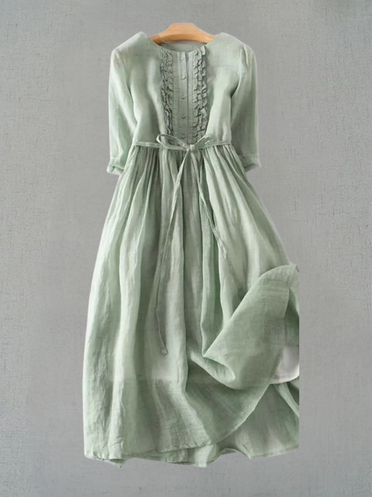 Women's Vintage Floral Dress - Vonnera