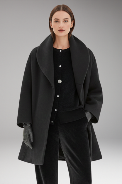 Women's Winter Parka Coat Full Lining Adjustable Waist Belt