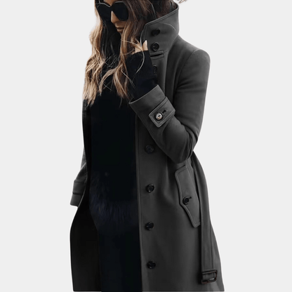 Women's Trench Coat Waterproof Wool Classic Tan