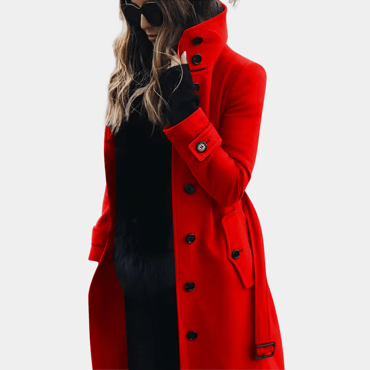 Women's Trench Coat Waterproof Wool Classic Tan
