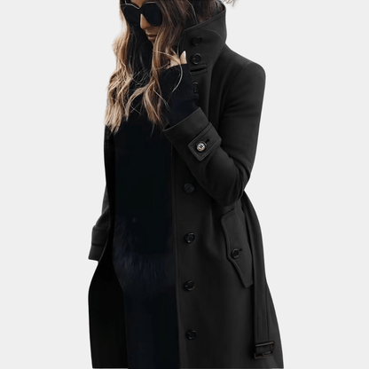 Women's Trench Coat Waterproof Wool Classic Tan