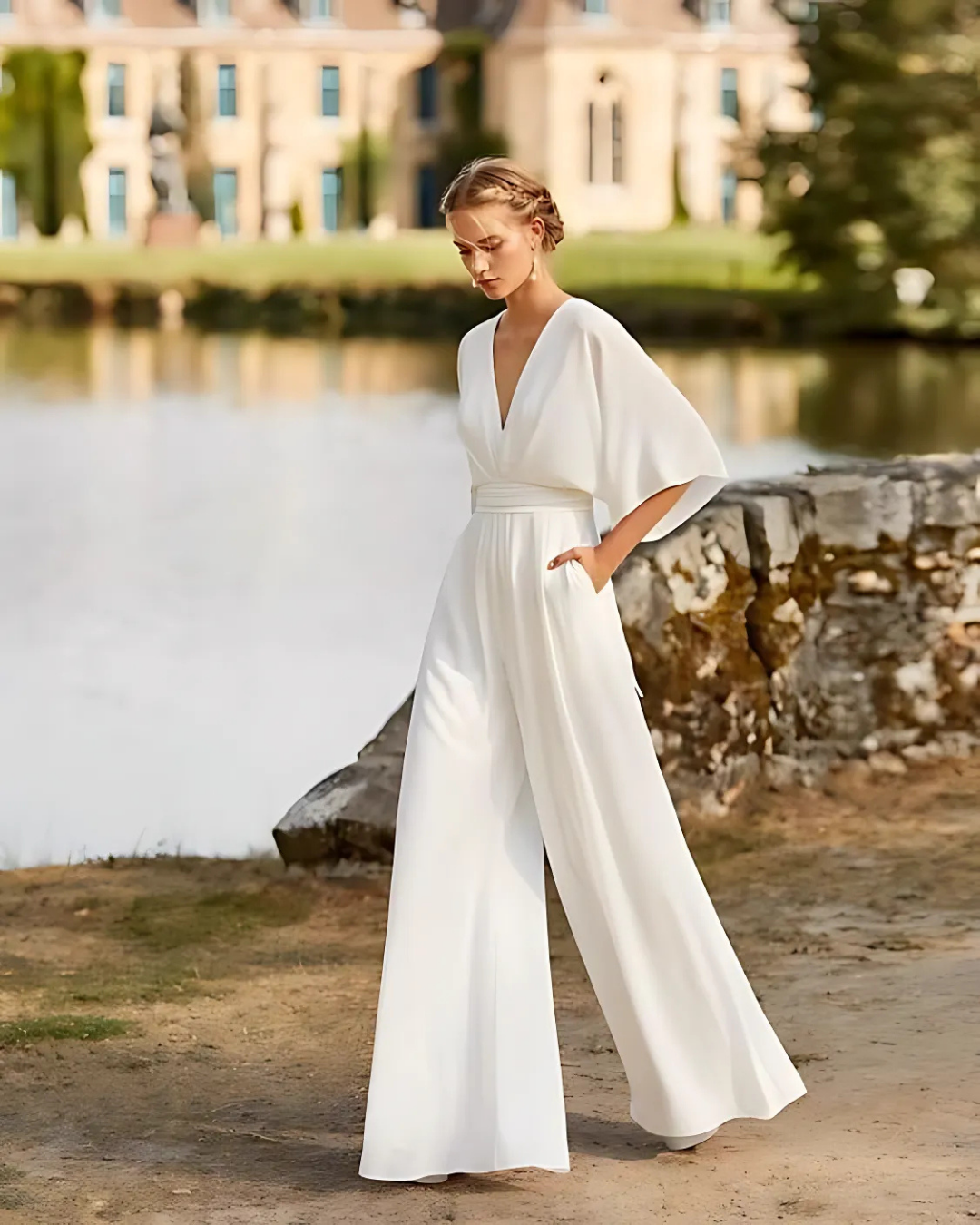 Women's Wide Leg Jumpsuit Party Wear - Vonnera