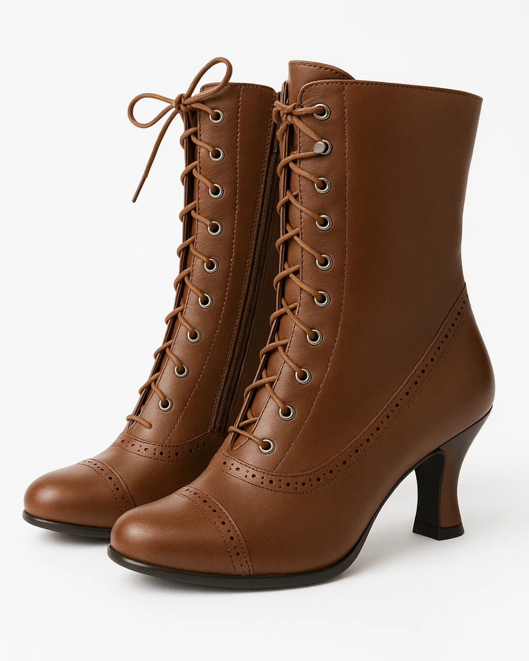 Women's Ankle Boots Lace-Up Zipper - Vonnera