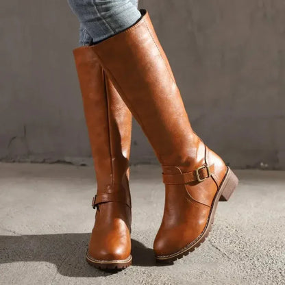 Women Leather Ankle Boots - Vonnera