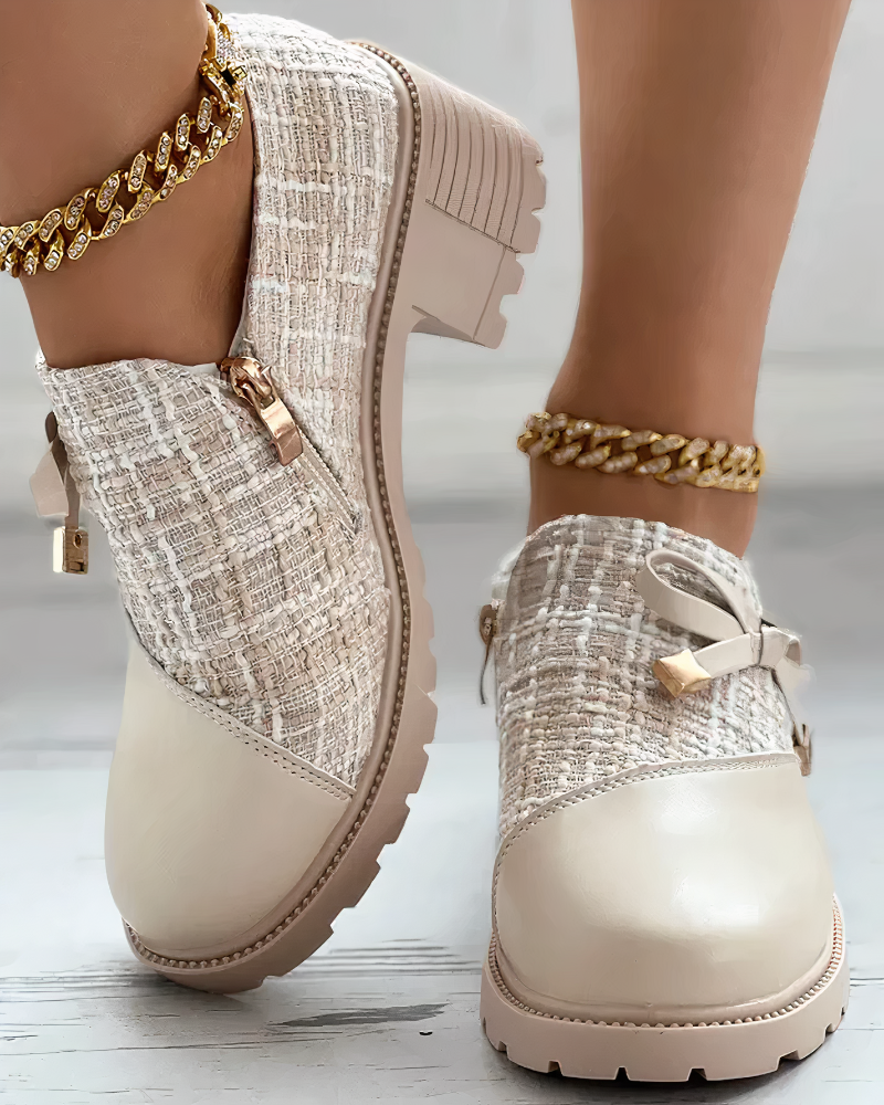 Women's Slip On Heels Lace Detail - Vonnera