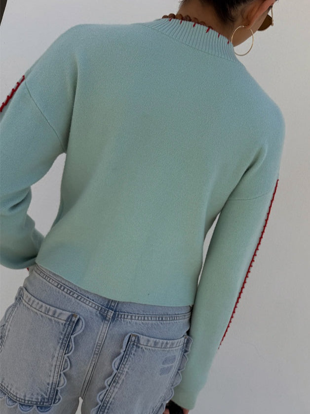 Women's Cardigan Applique Design
