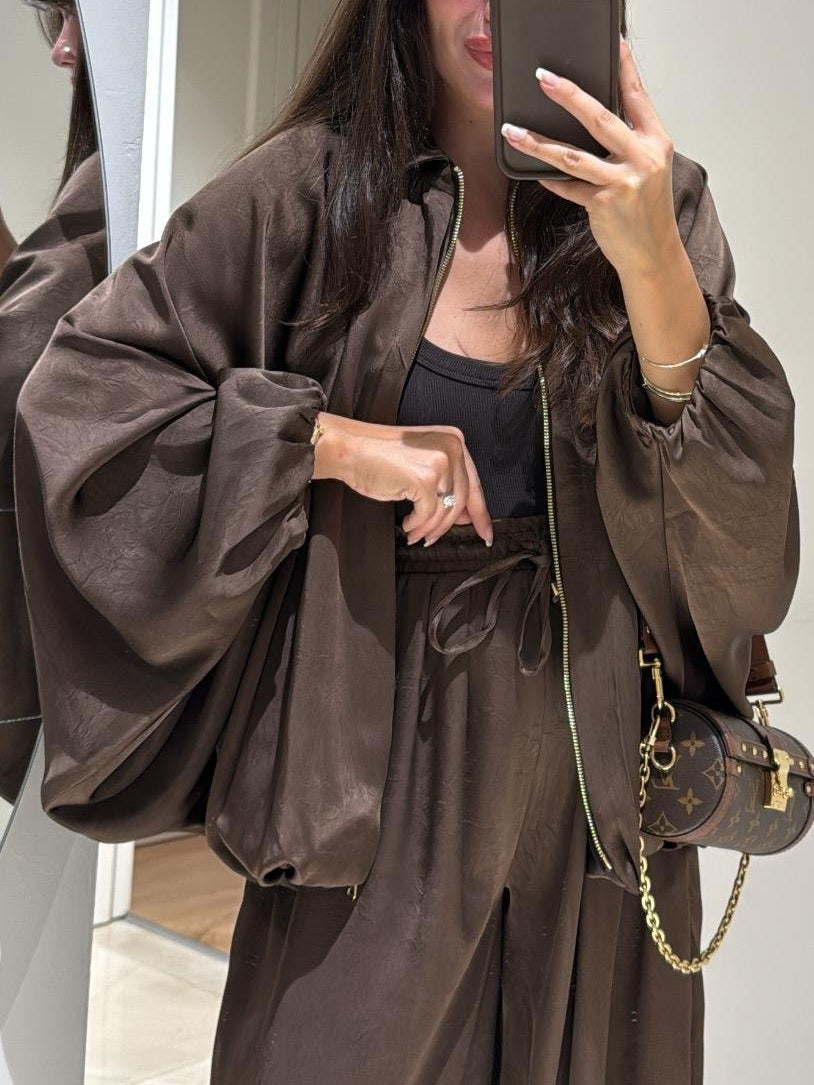 Women's Oversized Two Piece Set Jacket Pants