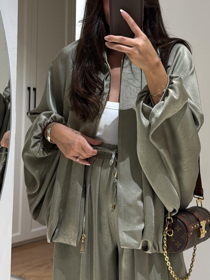 Women's Oversized Two Piece Set Jacket Pants