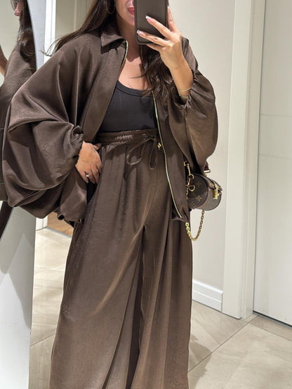 Women's Oversized Two Piece Set Jacket Pants
