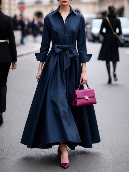 Elegant Long Sleeve Maxi Dress