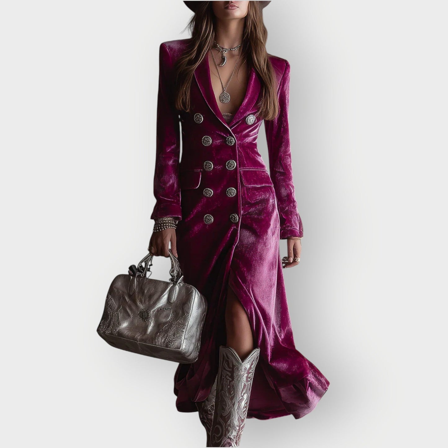 Women's Velvet Maxi Dress - Vonnera
