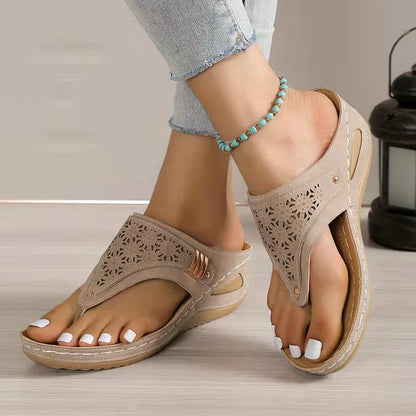 Women's Arch Support Thong Sandals Laser Cut