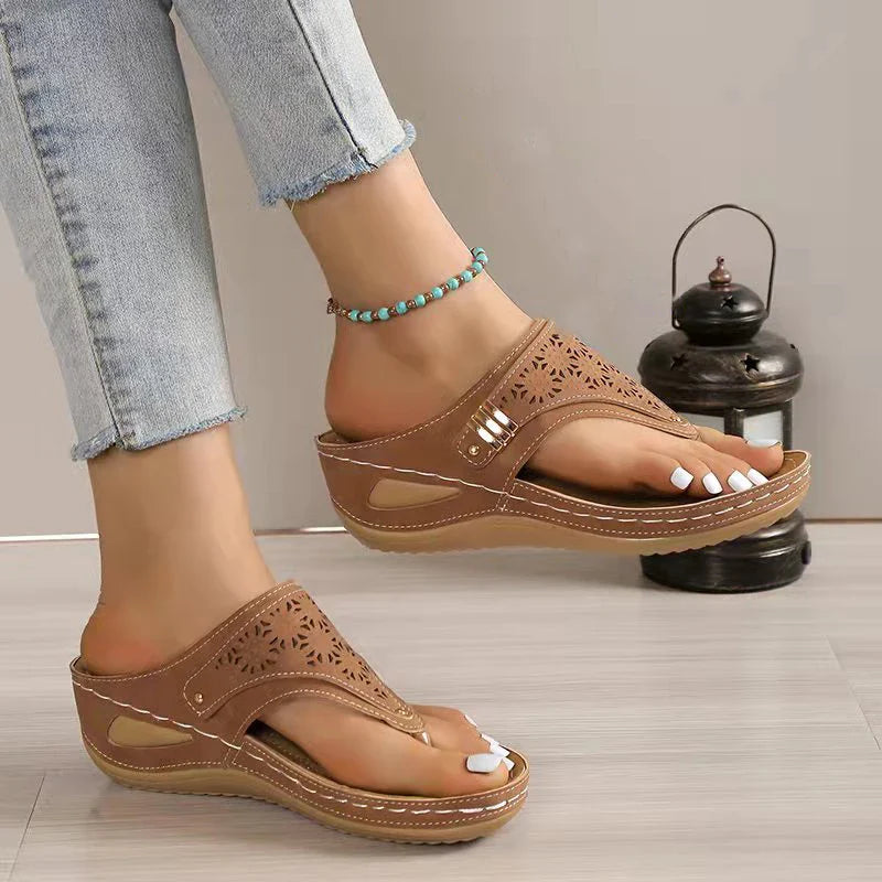 Women's Arch Support Thong Sandals Laser Cut