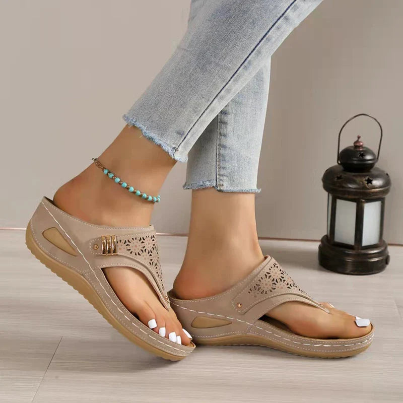 Women's Arch Support Thong Sandals Laser Cut