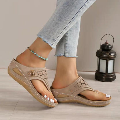 Women's Arch Support Thong Sandals Laser Cut
