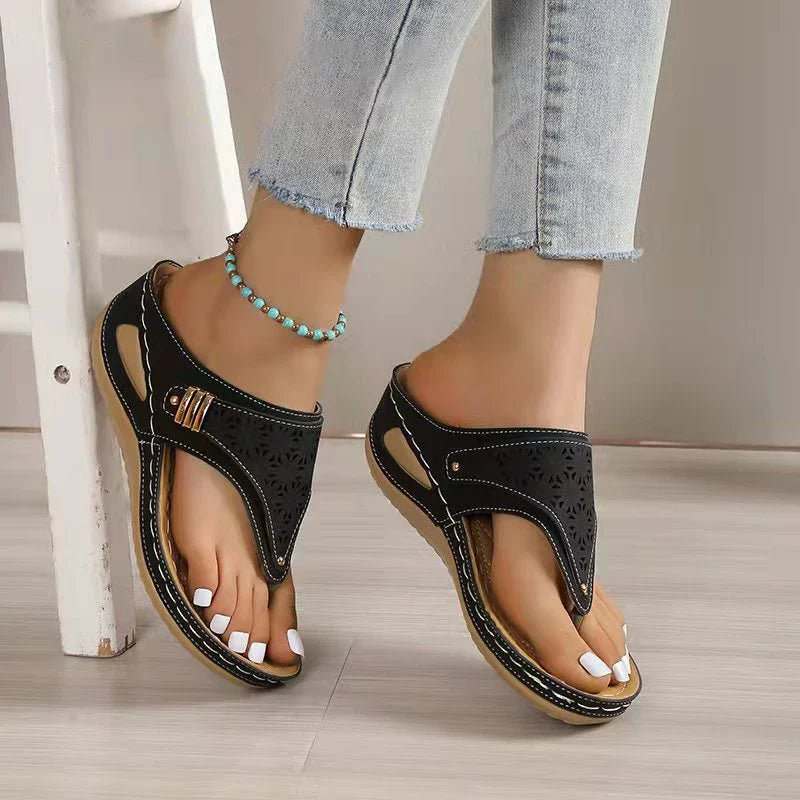 Women's Arch Support Thong Sandals Laser Cut