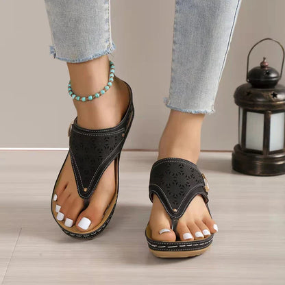 Women's Arch Support Thong Sandals Laser Cut