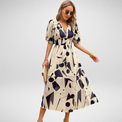 Women's V Neck Flowy Dress Violet - Vonnera