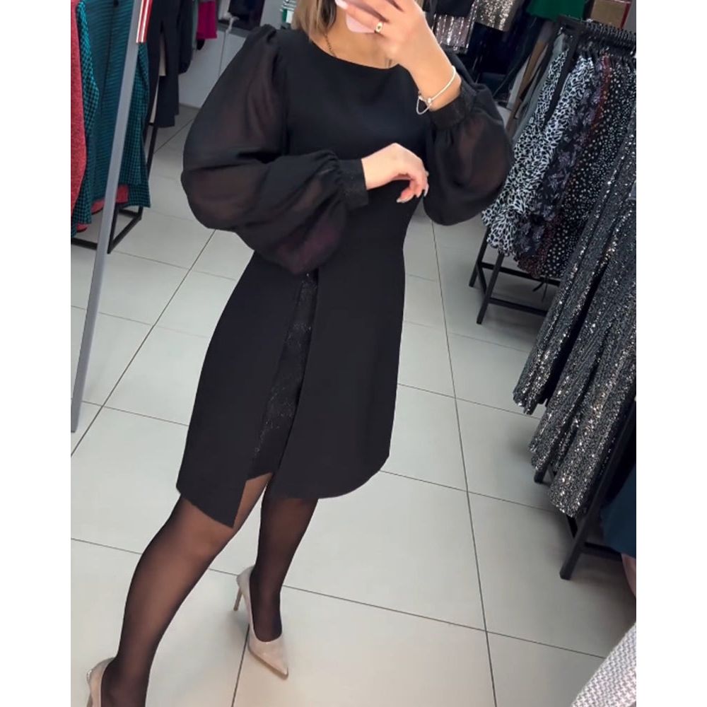 Women's Puff Sleeve Mini Dress