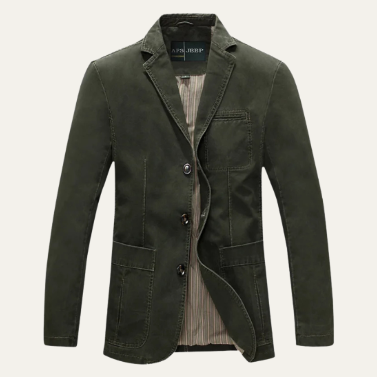 Men's Slim Fit Cotton Blazer Lightweight Navy - Vonnera