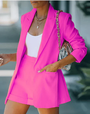 Women's Short Blazer Suit Set
