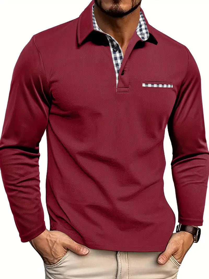Men's Long Sleeve Polo Shirt Summer