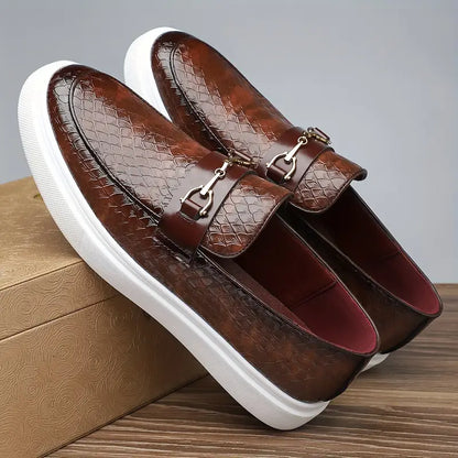 Chilton Men's Orthopedic Leather Slip On Shoes - Vonnera