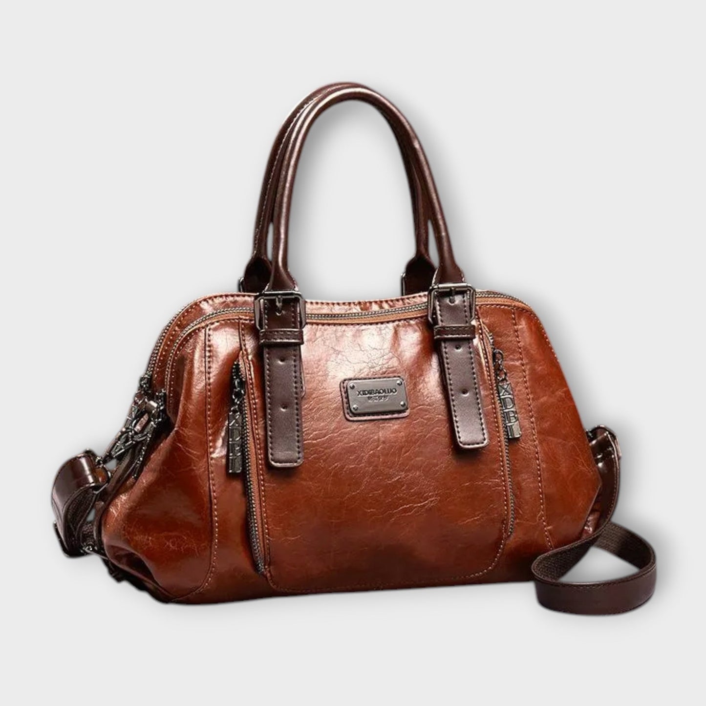 Women's Classic Leather Handbag - Vonnera