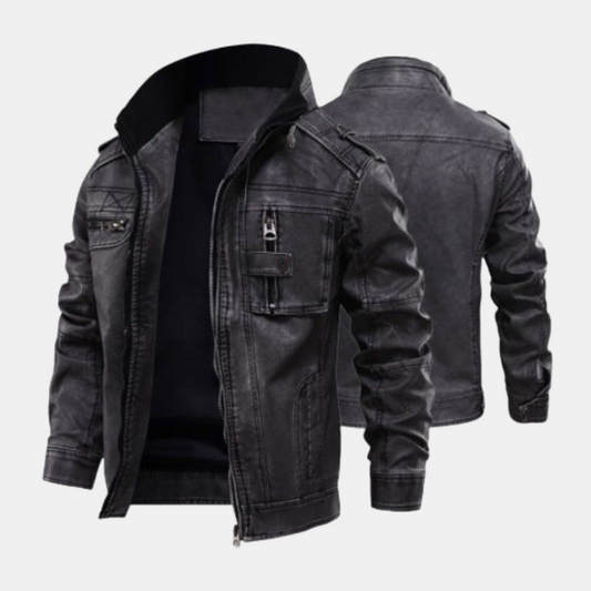 Lincoln Men's Leather Jacket - Vonnera