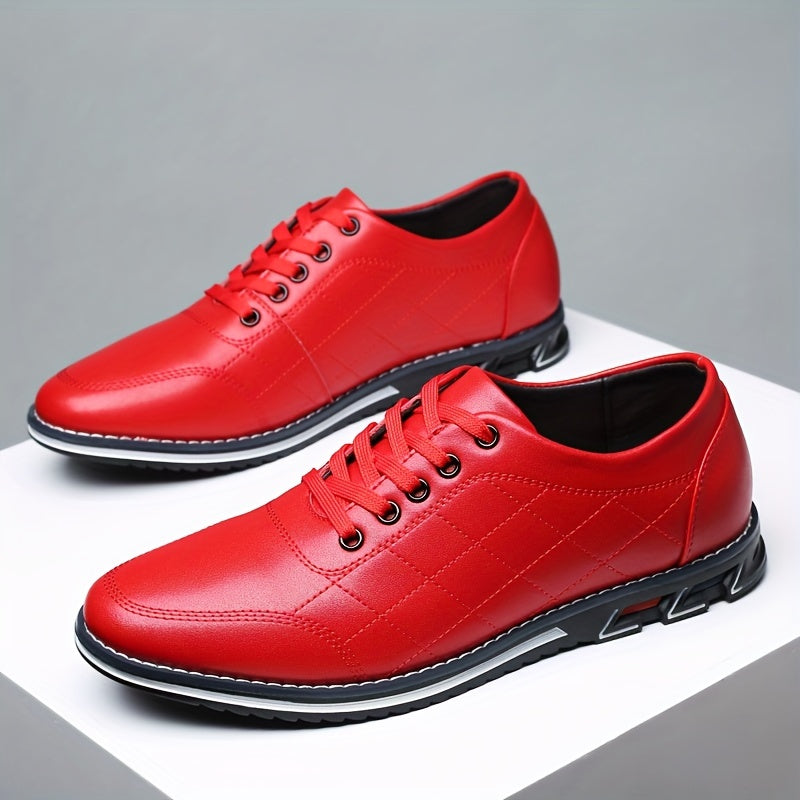 Men's Quilted Lace-Up Shoes Sport Sole Comfortable Casual