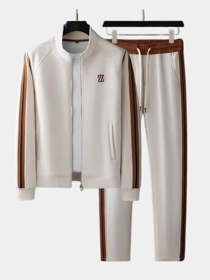 Men's 2-Piece Tracksuit Zip Jacket Drawstring Pants - Vonnera