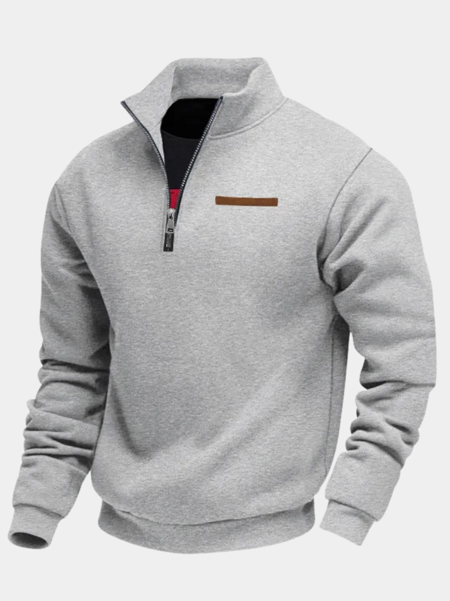Men's Quarter Zip Sweatshirt Stand Collar - Vonnera