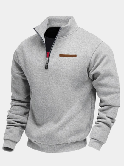 Men's Quarter Zip Sweatshirt Stand Collar - Vonnera
