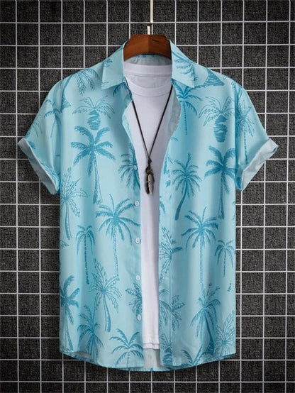 Men's Hawaiian Shirt 3D Floral Print Vibrant