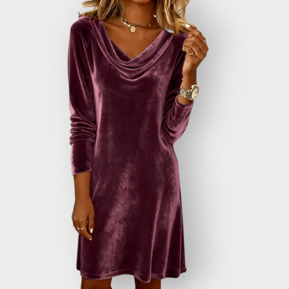 Elegant Women's Velvet Dress