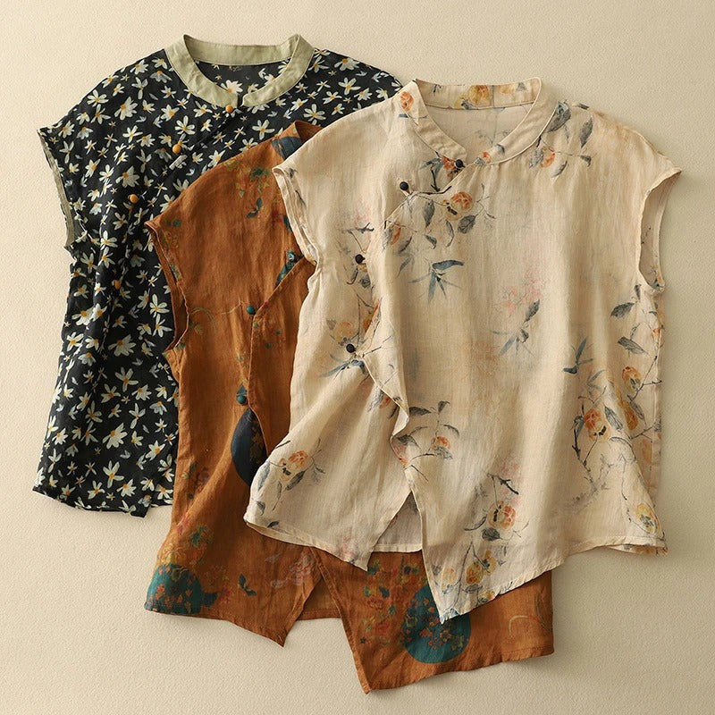 Women's Sleeveless Floral Blouse - Vonnera