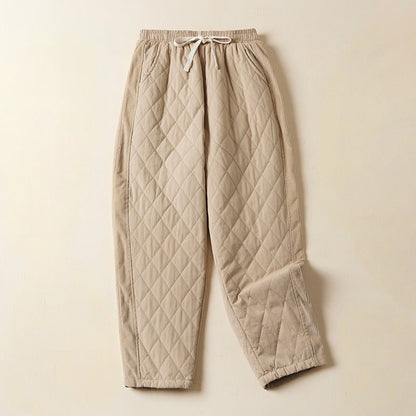 Women's Quilted Ankle Pants Relaxed Fit Casual - Vonnera