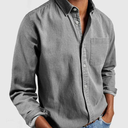 Men's Classic Denim Shirt Blue - Vonnera
