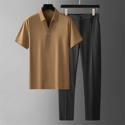 Men's Two-Piece Polo Pants Set - Vonnera