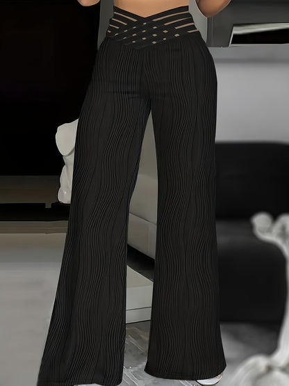 Image of Alyssa | Women's High-Waisted Wide Leg Dress Pants