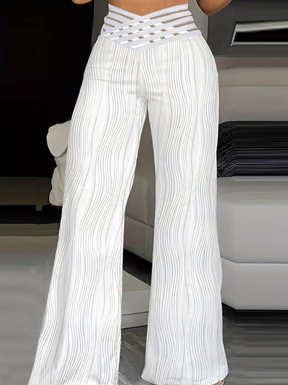 Image of Alyssa | Women's High-Waisted Wide Leg Dress Pants