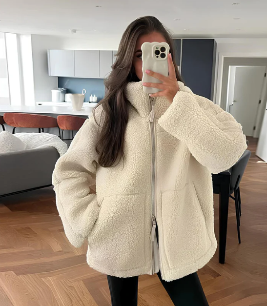 Women's Sherpa Zip Up Jacket - Vonnera