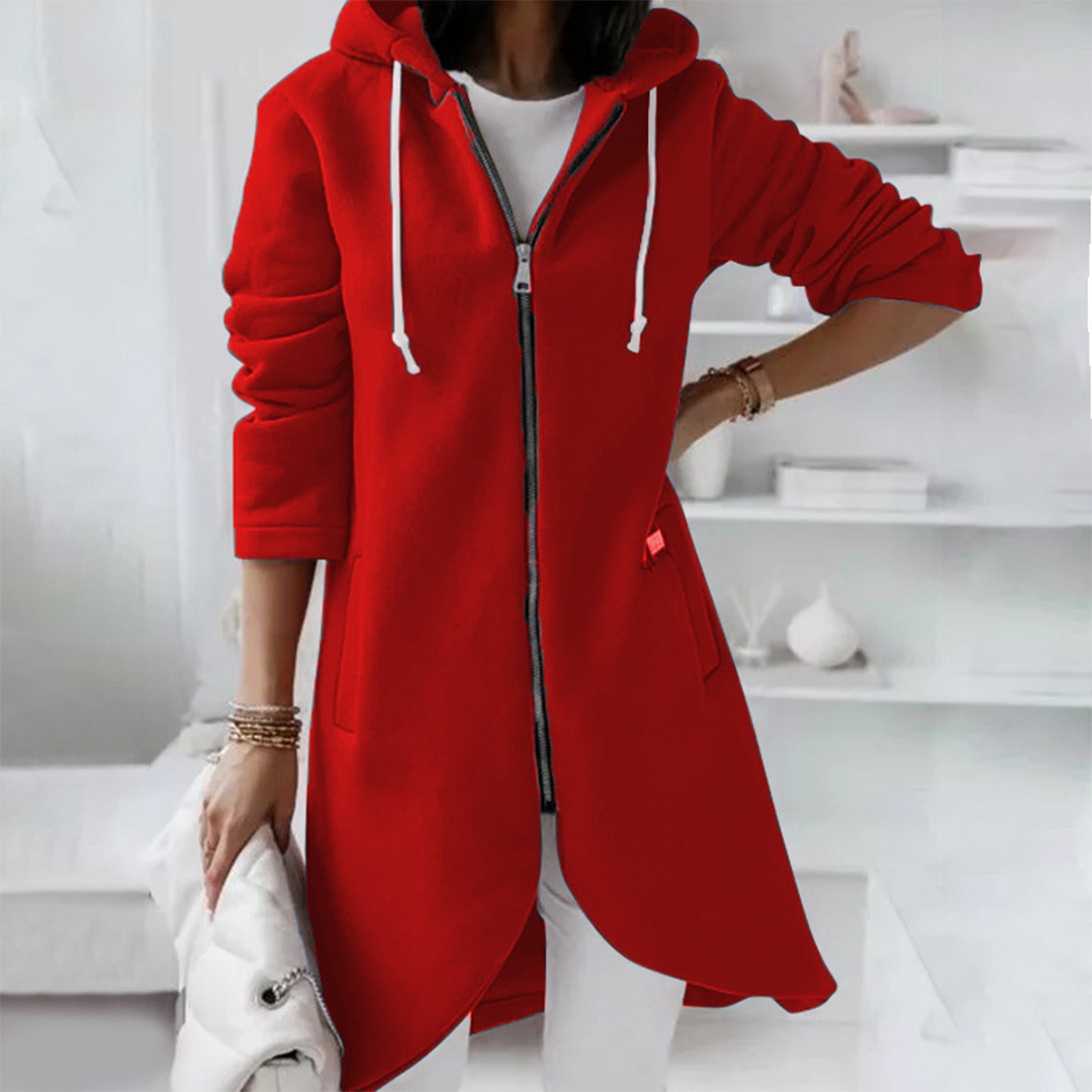 Women's Longline Zip Up Jacket - Vonnera