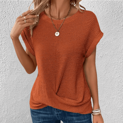 Women's Waffle Knit Twist Amber