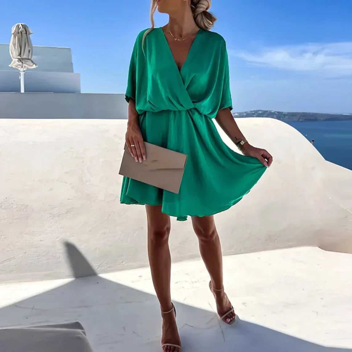 Anastacia - Women’s elegant wrap mini dress